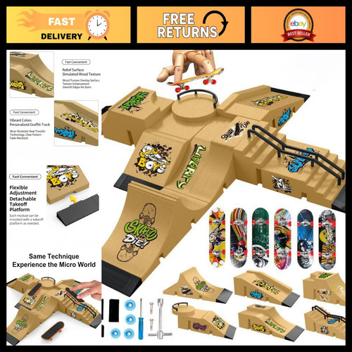 Fingerboard skate park set - fingerboard,